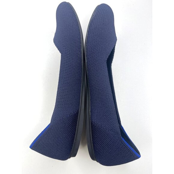 Rothy's Flat Ballet Shoes Navy Blue Ladies Size 7 Slip On Style - Picture 6 of 10